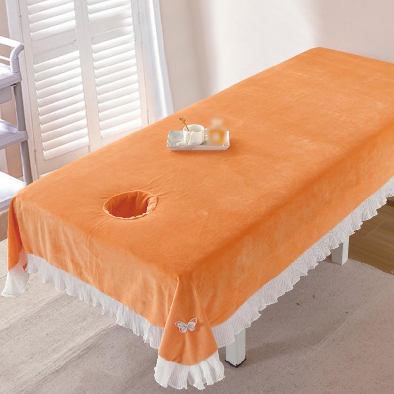 

Autumn Winter Velvet Beauty Salon Massage Bed Sheet SPA Club Bedspread Therapy Mattress Cover Body Massage Bed Cover With Hole W120x220cm