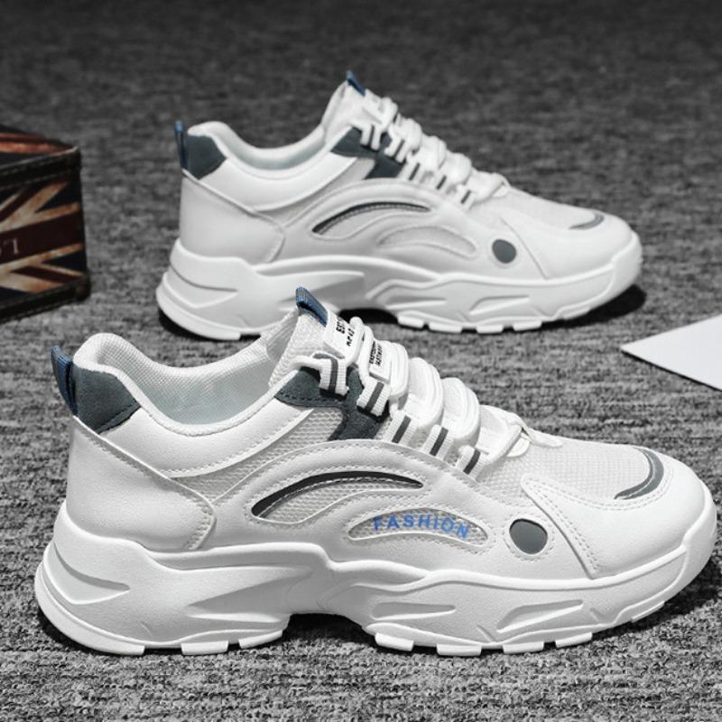 Mens Sports Running Shoes Autumn Fashion Breathable Mesh Comfortable Beige Casual Sneakers