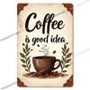 Vintage Coffee Metal Tin Sign Cafe Wall Art Decor Living Room Home Pubs Bar Decoration