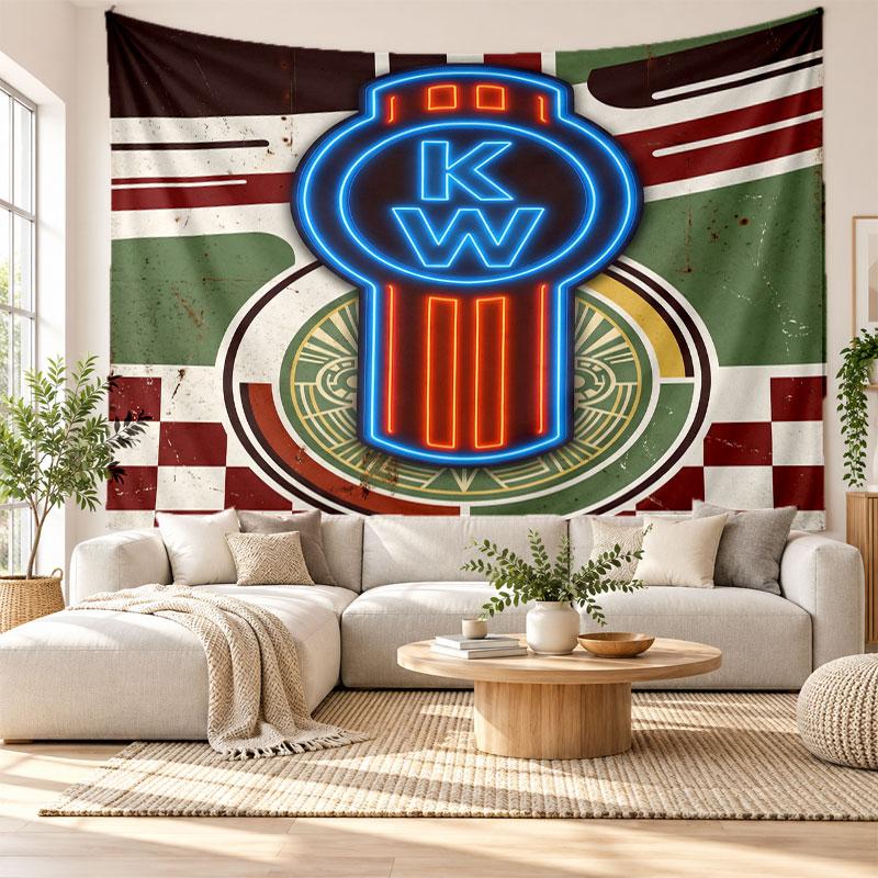 Kenworth Wall Tapestry, Soft Fabric Wall Hanging, Decorative Backdrop For Bedroom Home Wall Art