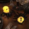 Halloween Party Supplies for Kids Spider Tea Light Candle, Battery Operated Flameless Flickering LED Fake Tealight Candles Spooky Eyeball Skull