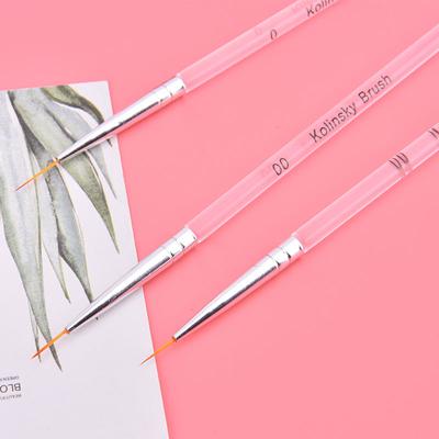 3Pcs Nail Art Drawing Striping Liner Pen Brush Diy Painting Lines Set Manicure