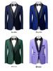 Men's Plus Size Business Casual Suit Three-Piece Set for Weddings and Events