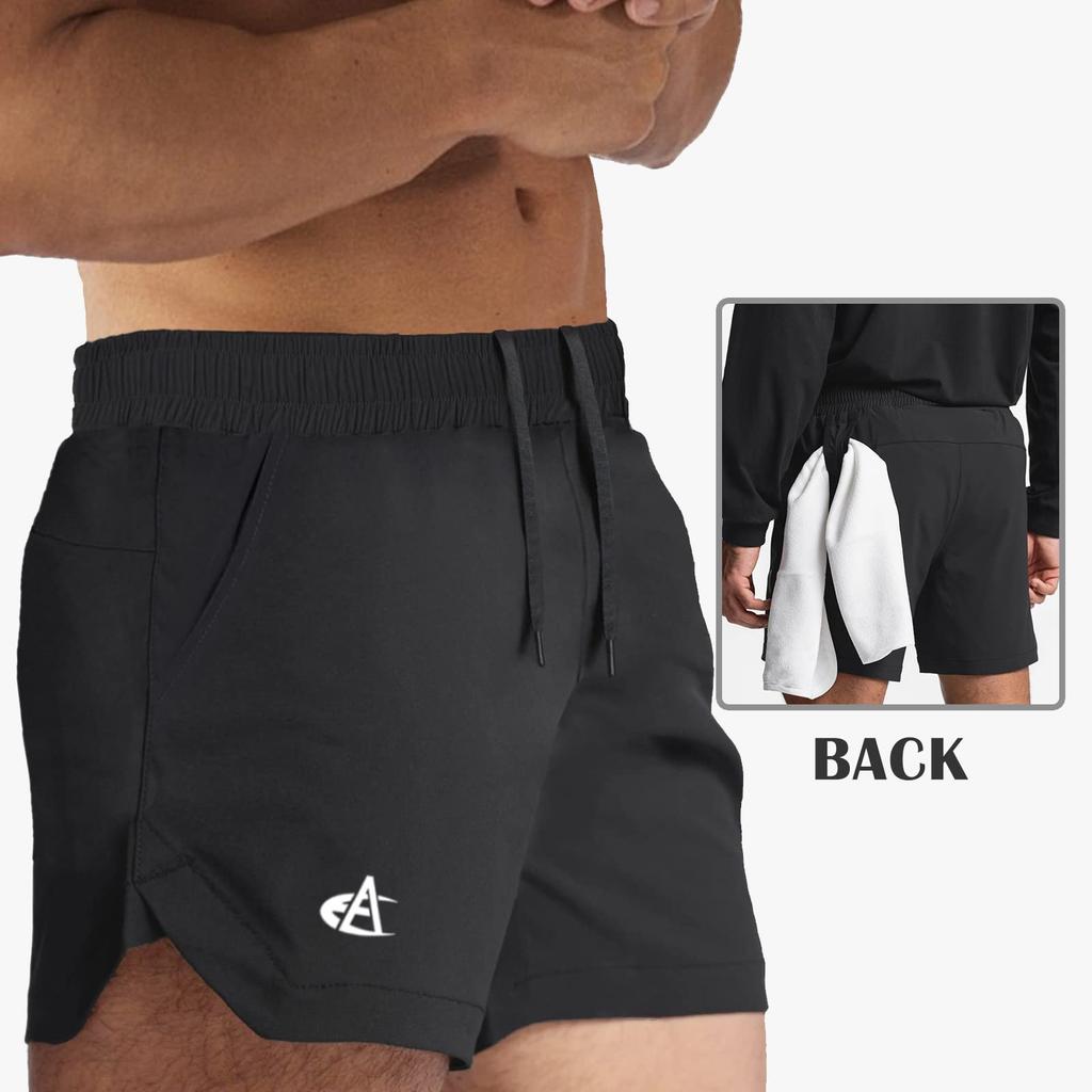 Manatsulife Gym Woven Beach Summer DK09 Men's Shorts, Quick-Drying, Lightweight, 3/4 Length, Fabric, Shorts, Sportswear, Bottoms, (XL, Gray)