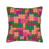 Rainbow Building Blocks Pattern Pillow Cover Soft Cushion Cover Morden Pillow Case For Living Room Bed Chair