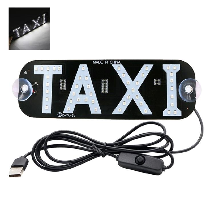 USB Taxi Top Light Roof Taxi Sign Waterproof Taxi Dome Light with Suction Cup