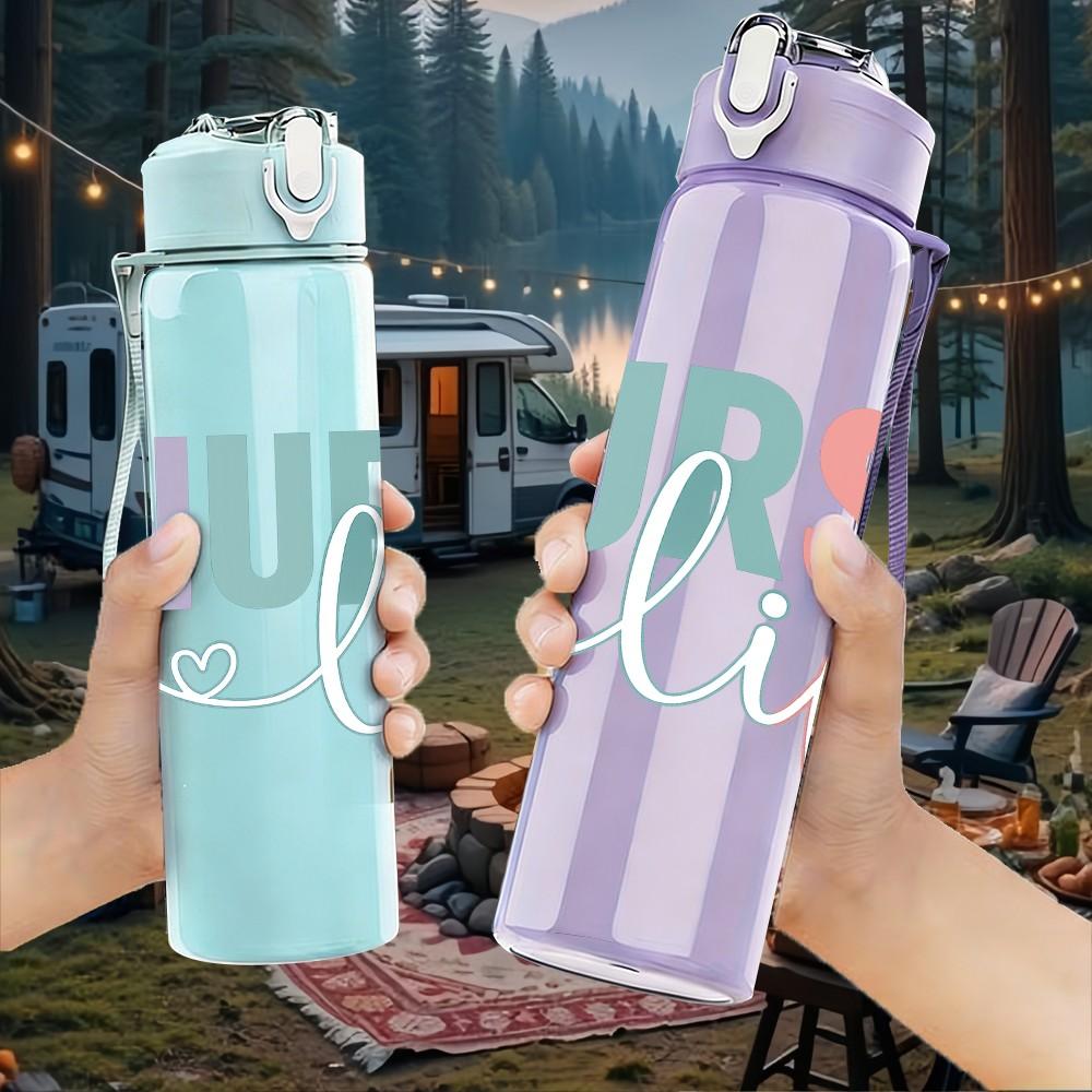 1PC Nurse Life Quote 750ml Color Plastic Sports Water Bottle Leakproof Flip Straw Lid Suitable for Sports Office Home Use