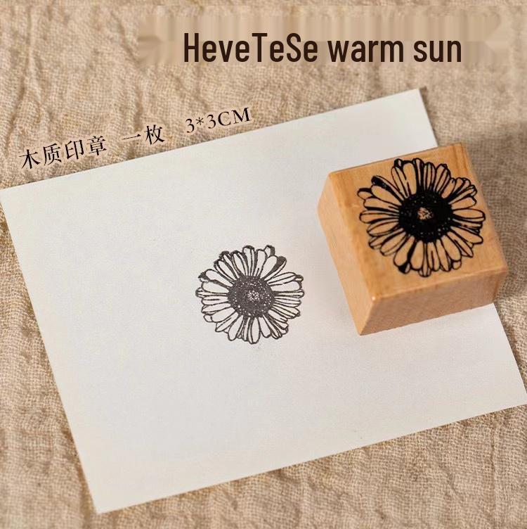 Retro Floral Wood Stamps for Simple Versatile Journals & Watercolor Art