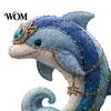 Meeres-Tier-Zubehör-Set DIY Patchwork-Puppe-Set, Handgemachtes Wichtel-Nähset Stoff für Heimdekoration, Stoff-Cartoon-Drachen-Bastelset Anfänger Dekorativ