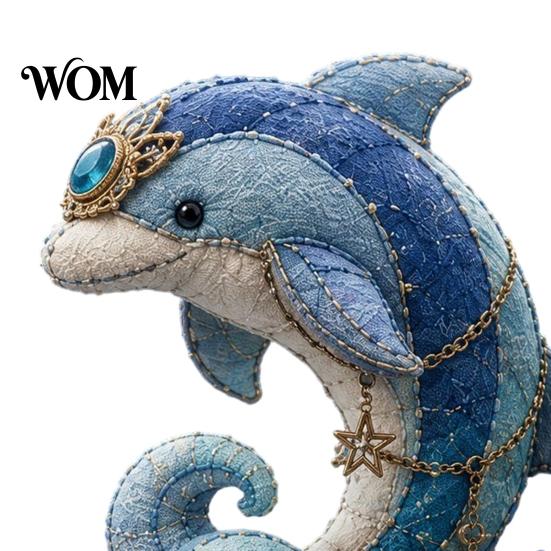 Meeres-Tier-Zubehör-Set DIY Patchwork-Puppe-Set, Handgemachtes Wichtel-Nähset Stoff für Heimdekoration, Stoff-Cartoon-Drachen-Bastelset Anfänger Dekorativ