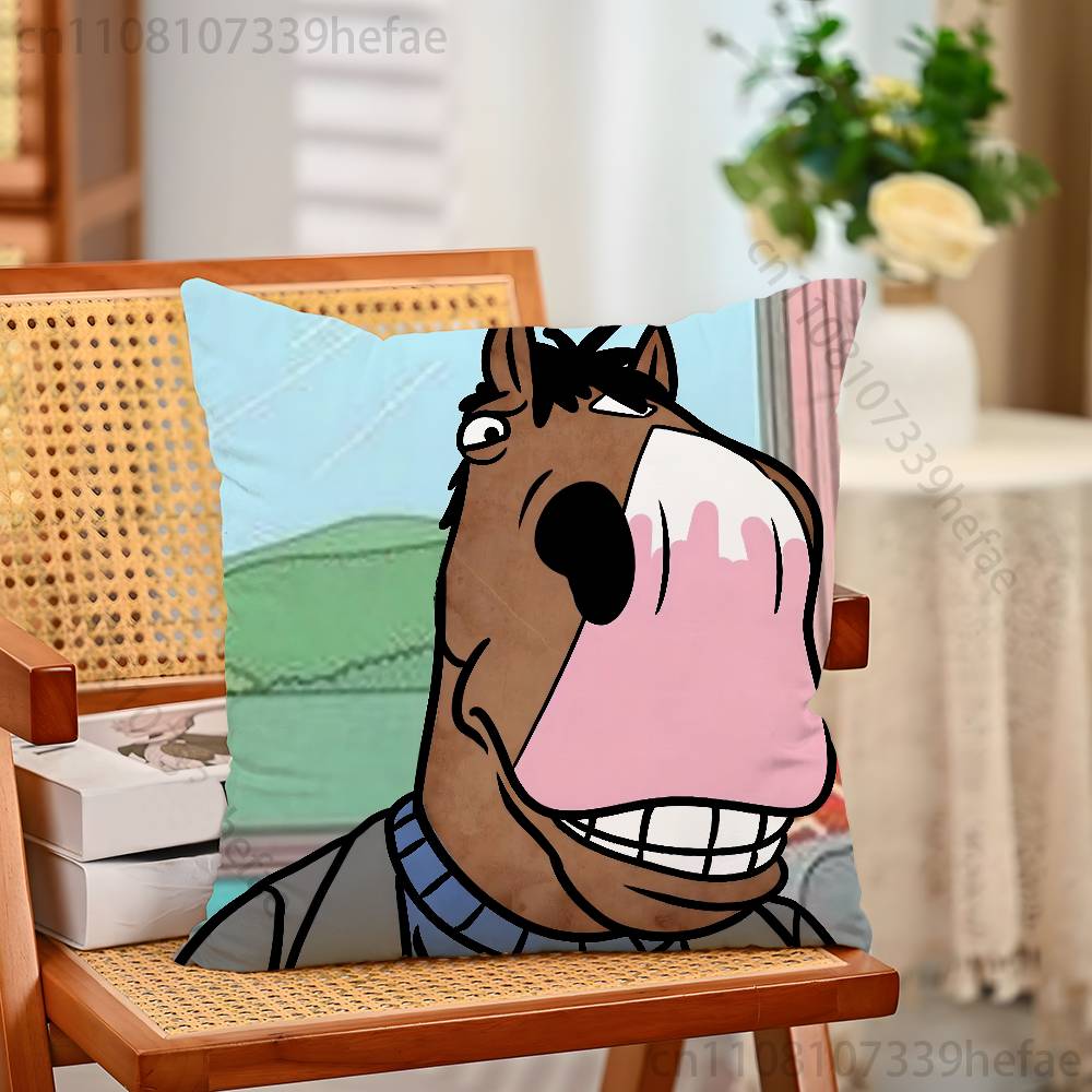 BBoJack HHorseman Pillow Cases for Bedroom Living Room Sofa Home Decor Polyester Cushion Cover with Zipper