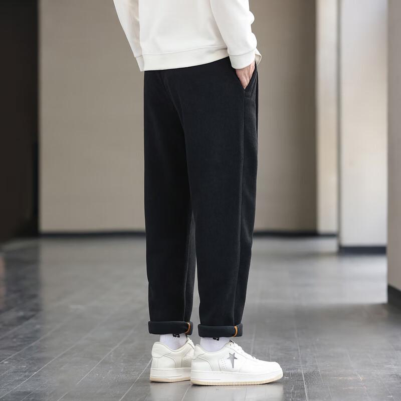 Men's High-Waist Casual Straight-Leg Trousers