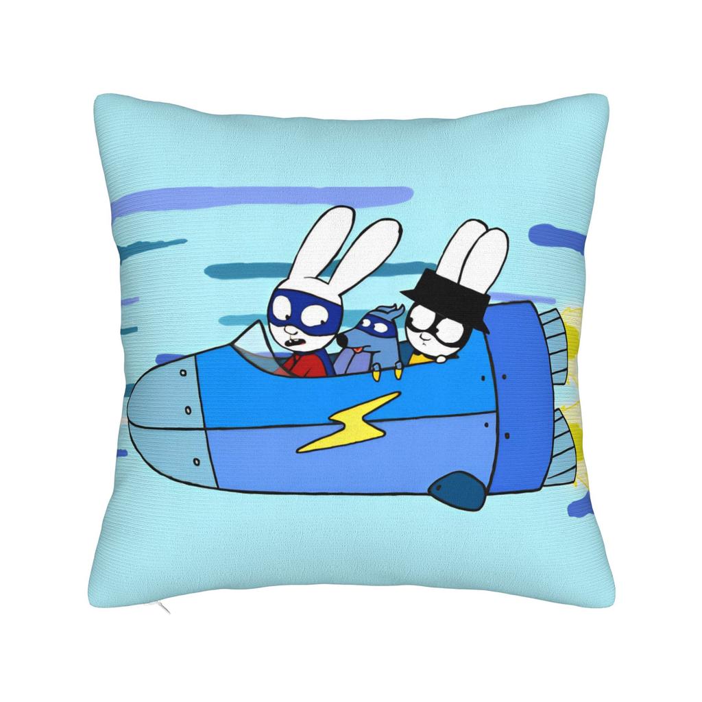 Simons Super Rabbit Ferdinand Square Pillow Cases Cushion Cover Awesome Zipper Decorative Pillowcase for Car x