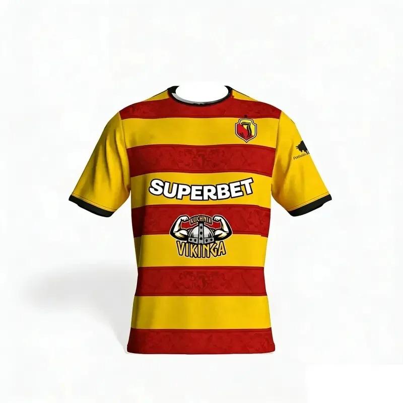 

2026 Latest Polish Super Football Men s Jersey Poland Jagiellonia Białystok Quick Drying Soccer Training Fans T-shirt Beach Wear XXXL