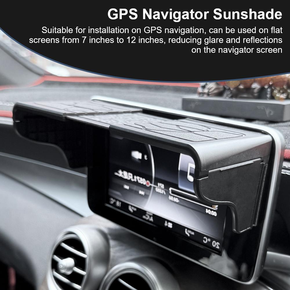 For 7-12inch Display Screen Car GPS Navigation Sun Shade Sun Visor Screen Visor Shield Auto Central Control Screen Protector