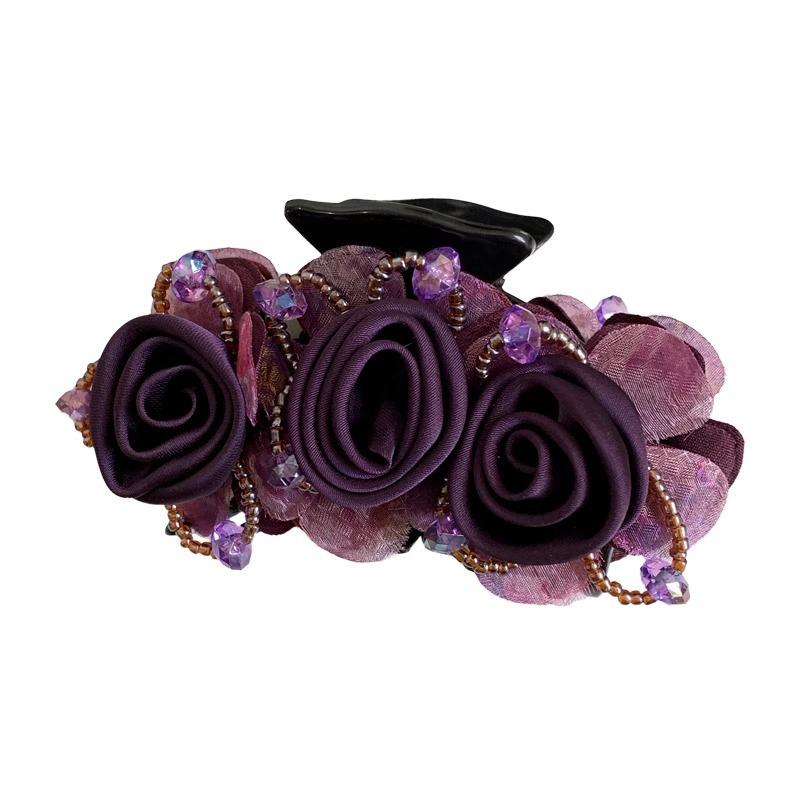 Flower Hair Clips Updo Hair Clips Adult Fashionable Hair Clips Headwear Ponytail Hair Clip Accessories