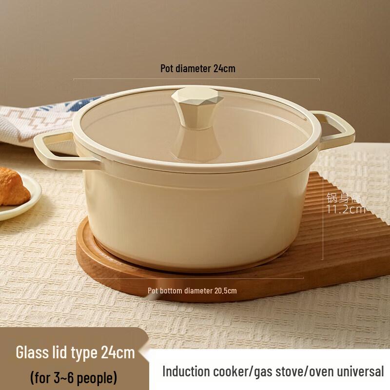 Qiwei Enamel Ceramic Stew Pot