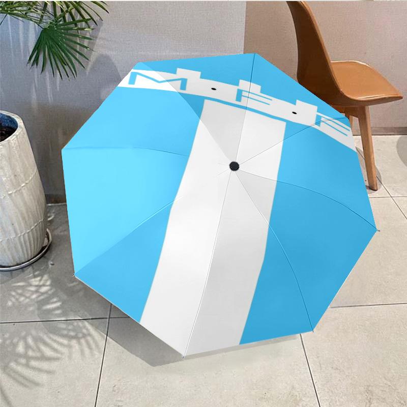 Malmo Ff Crest Design Umbrella - Automatic Open/Close, Compact 8-Rib Lightweight Umbrella Essential for outdoorPicnic Accessory Fan Gifts