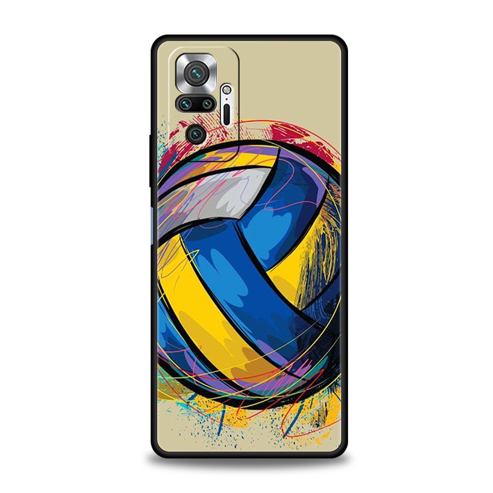 Hot Volleyball Sprot Fashion Phone Case For Xiaomi Redmi Note 14 13 5G 10 11 12 Pro Plus 4G 14C 13C 12C 10C Black Cover
