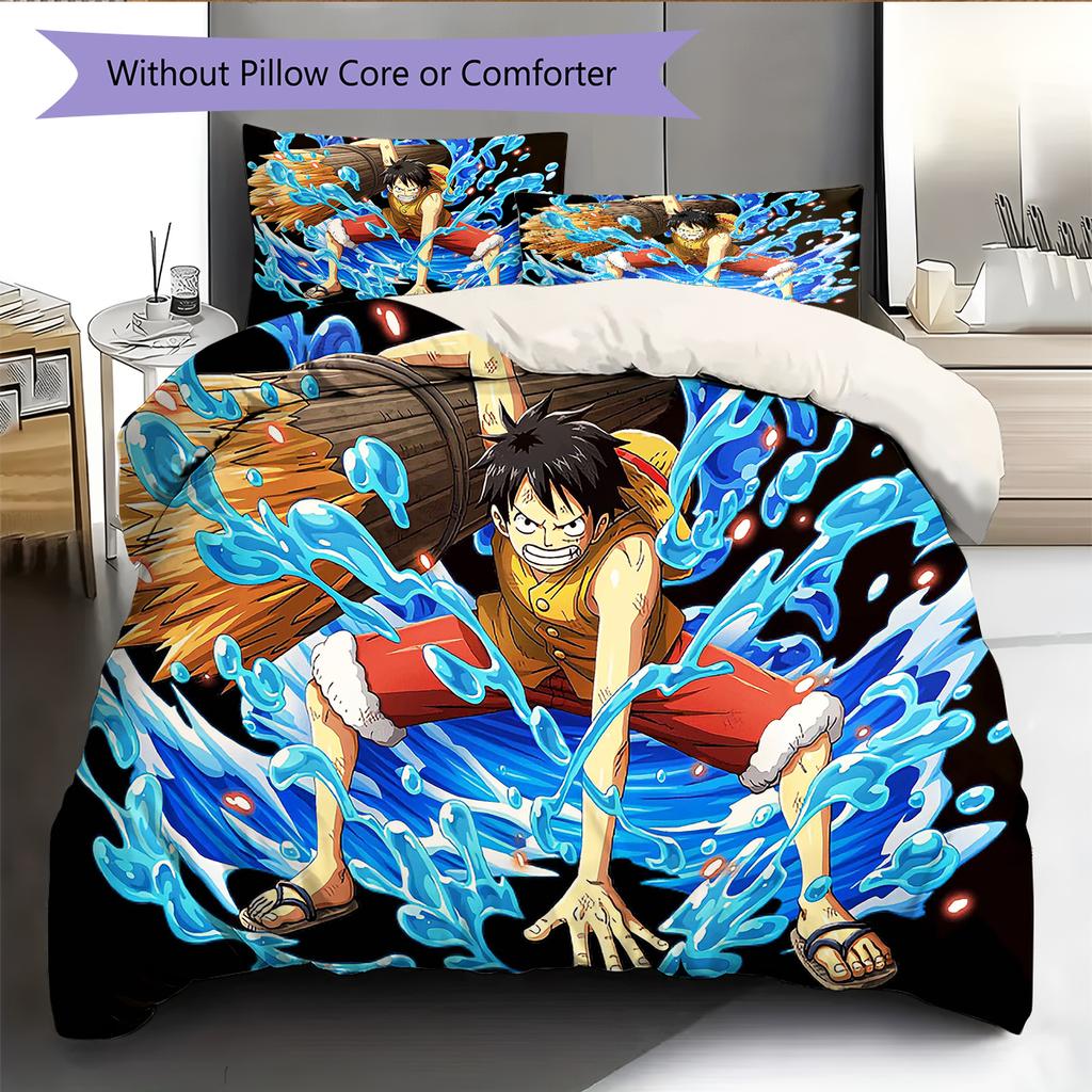 Set Copripiumino Trapuntato con Fantasia Cartone Animato Federa Decorazione per la Casa Regalo di Compleanno (1 * copripiumino + 2 * federa, senza nucleo)