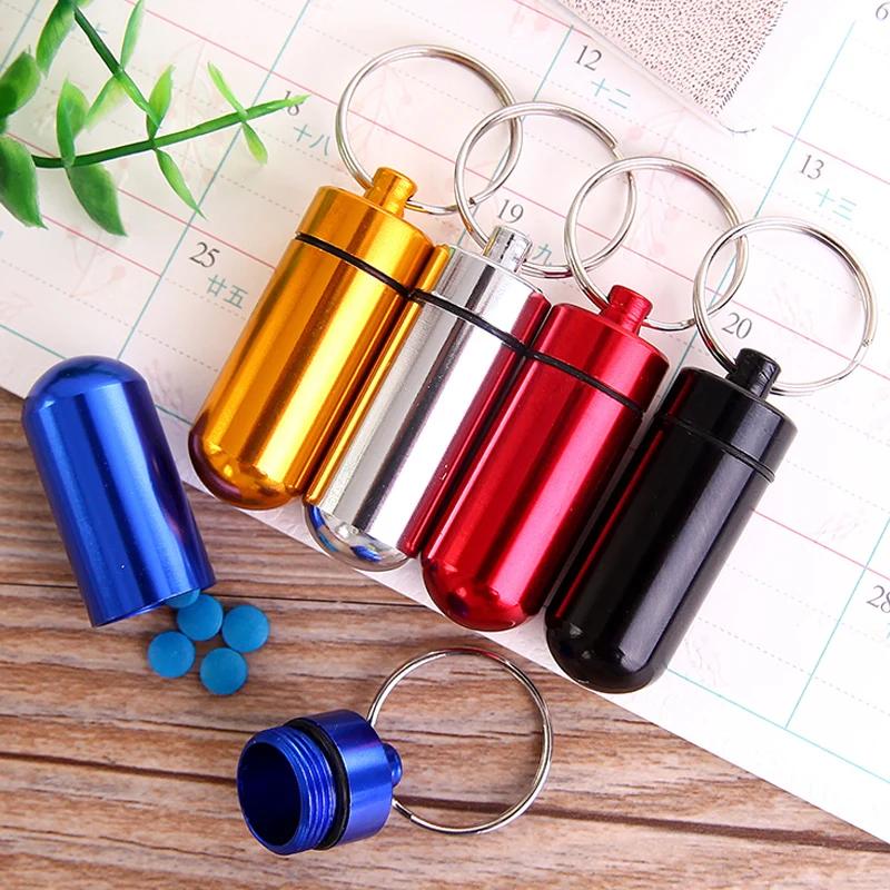 Mini Medicine Box, Small Medicine Bottle, Portable Medicine Box, Capsule, Keychain, Sealed and Moisture-proof