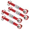 4Pcs Steering Linkage Rod Aluminum Alloy RC Upgrade Parts Fit for HSP 94122 110 CarRed