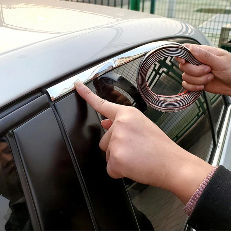 Car Chrome Body Strip, Bumper & Door Protective Moulding, 10mm/20mm Auto Styling Trim Sticker Exterior Decoration