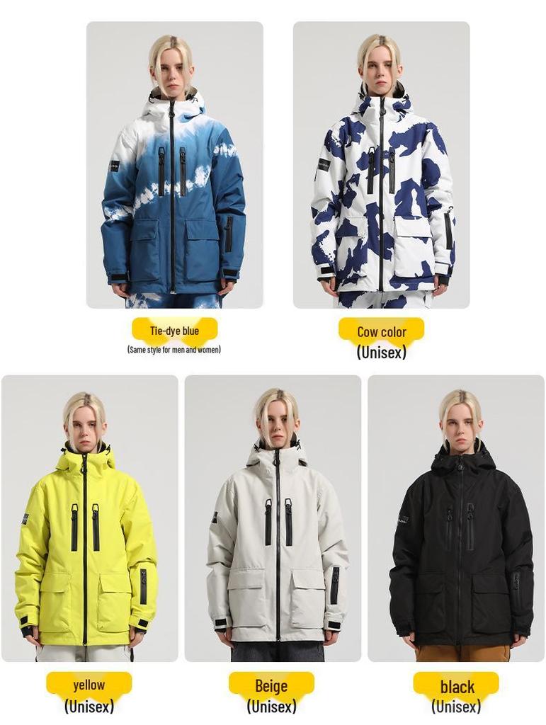 Nowy damski i męski kombinezon narciarski: Wodoodporny, Wiatroodporny, Oddychający, Pogrubiony do noszenia na zewnątrz - Idealny dla par