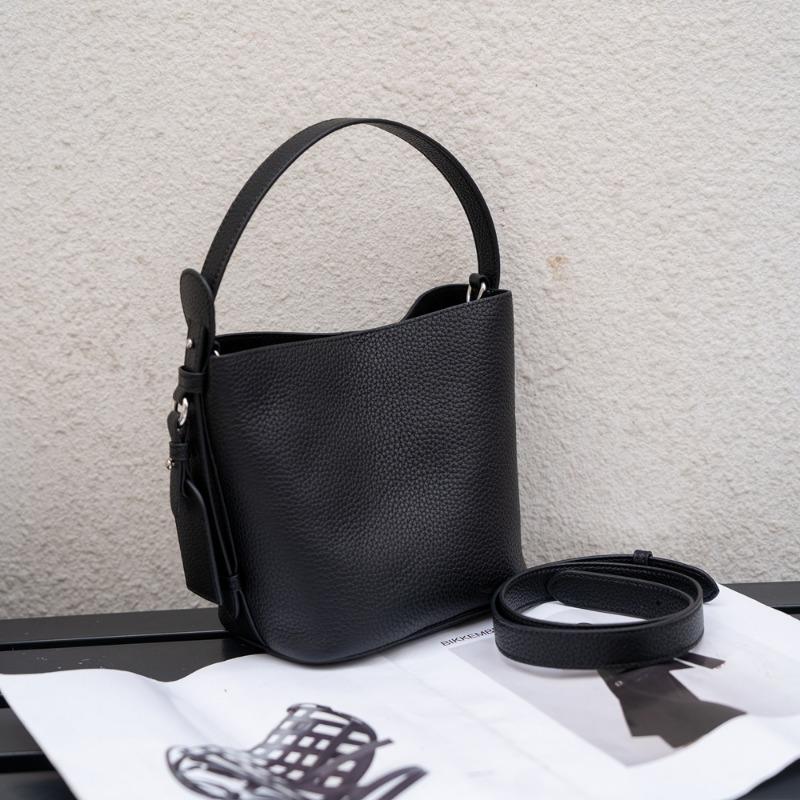 

Сумка-ведро из коровьей кожи Женская сумка из натуральной кожи Женская сумка на одно плечо подмышкой Повседневная сумка на одно плечо One Size чёрный