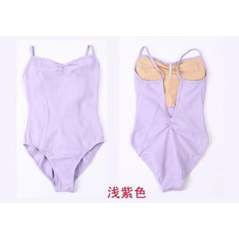 Womens Ballet Leotard With High Cut Leg Cotton Dancewear Adult Training Performance
