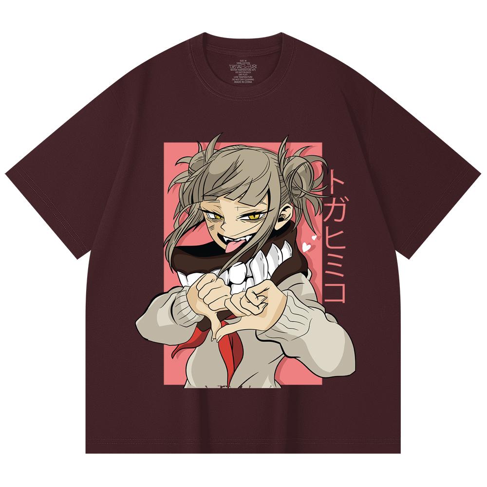 

230 Gsm 100% Cotton My Hero Academia V19 Toga Print Unisex Heavy Cotton T Shirt 2XL