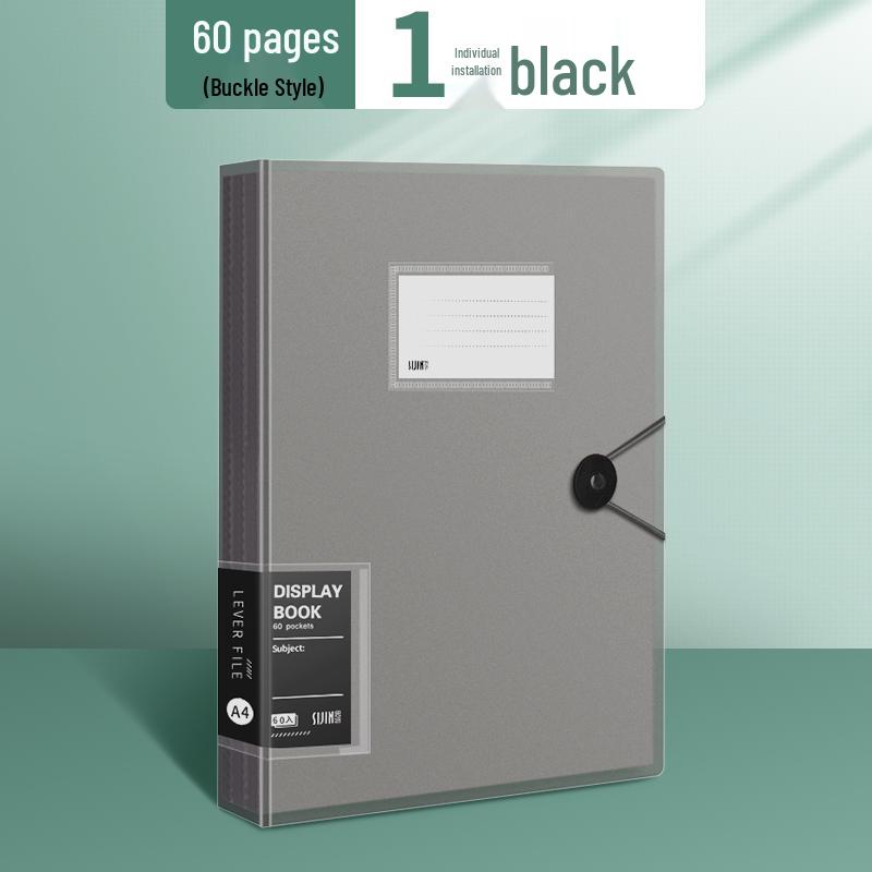 Transparent A4 Document Binder with Multi-Layer Insert Pages for Loose-Leaf Organization