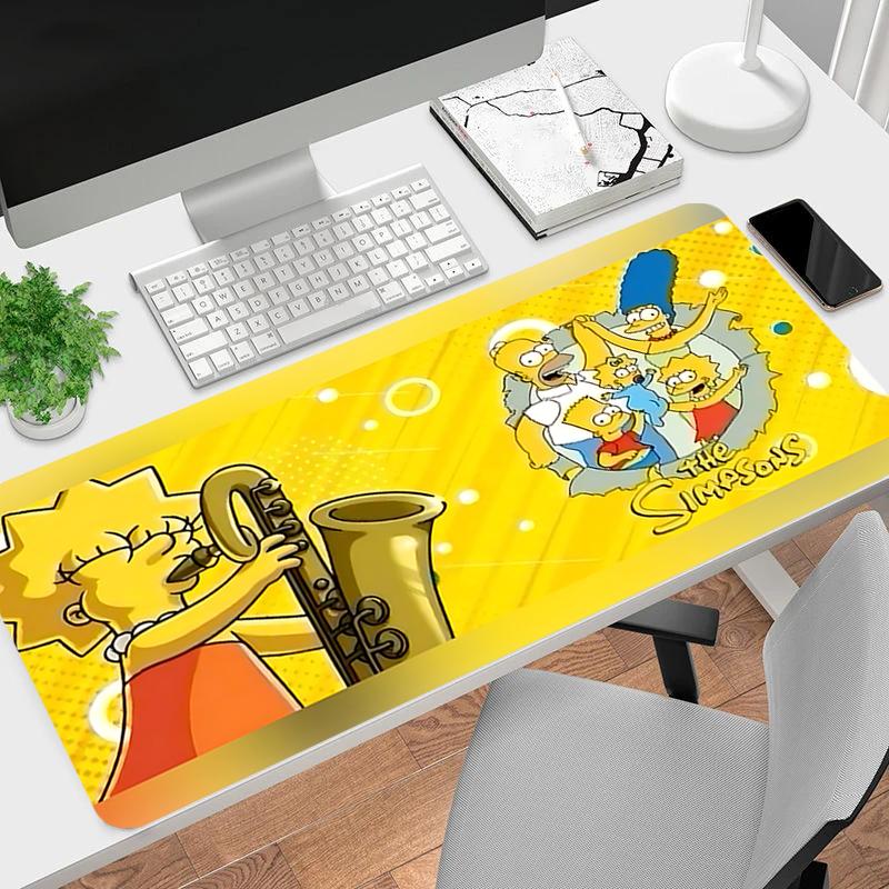 1Pc Simpsons Band Performance Gaming Mouse Pad Keyboard Desk Mat Non-slip Rubber Lock Edge Waterproof Computer Mousepad for Office Home Decor Y110