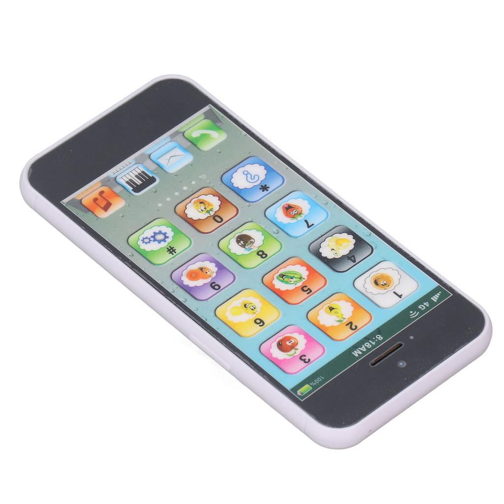 Phone Learning Machine Rechargeable Early Educational Simulation USB Learning Play Cell Phone Black
