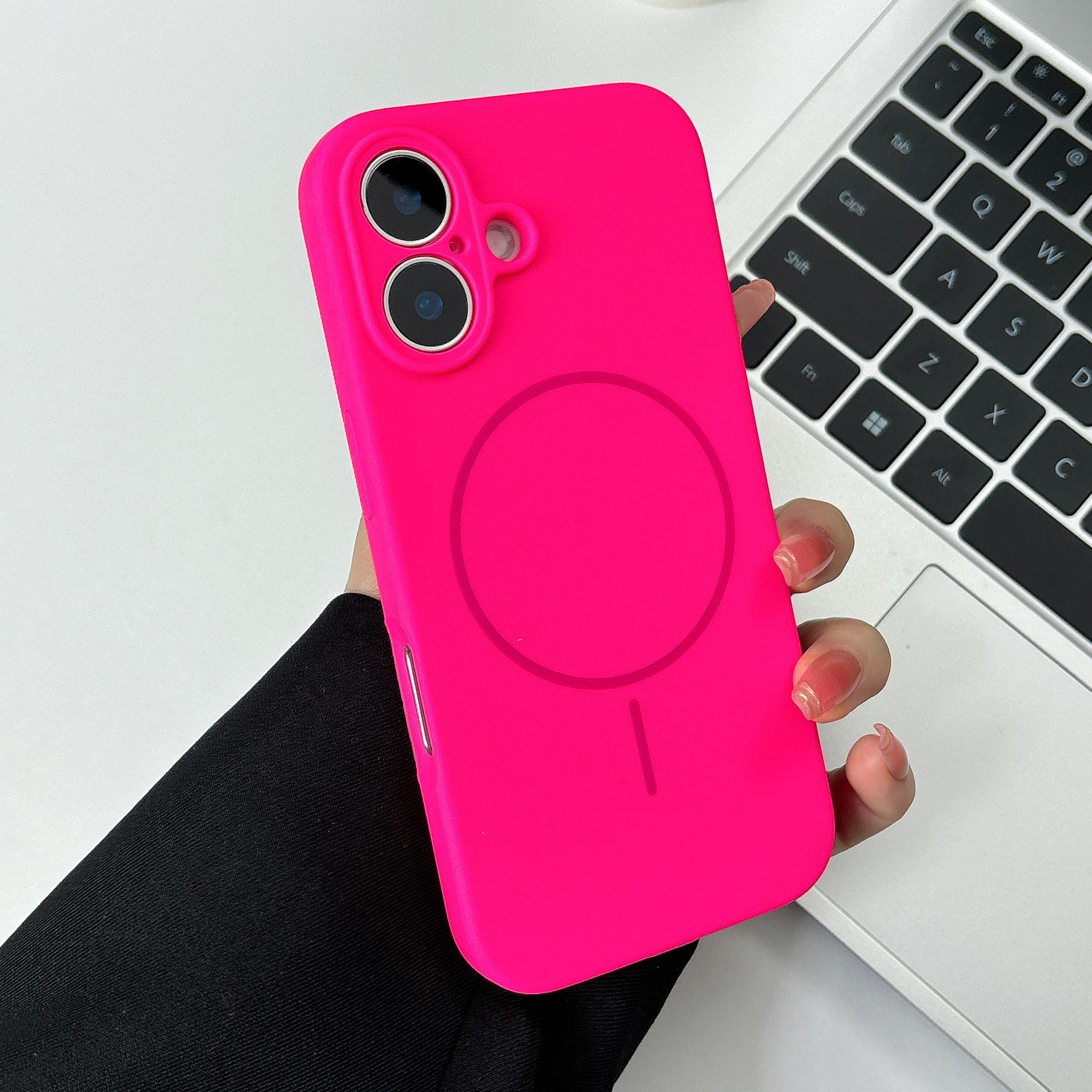 

For Magsafe Liquid Silicone Magnetic Phone Case For iPhone 16 15 14 Plus 13 12 Pro Max Original Soft Candy Wireless Charge Cover For iPhone 12