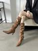 2025 Autumn New Pointed Thin Heel High Heel Temperament French Fashion Sexy Beautiful Women Boots