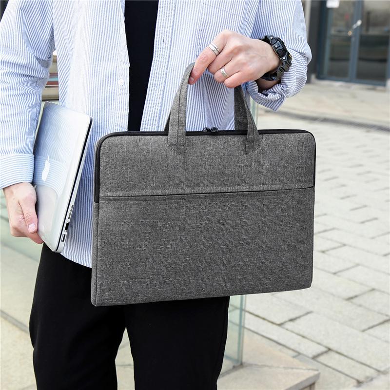 TS JYL laptop bag,Oxford Laptop Handbag Simple Black Men Business Briefcase