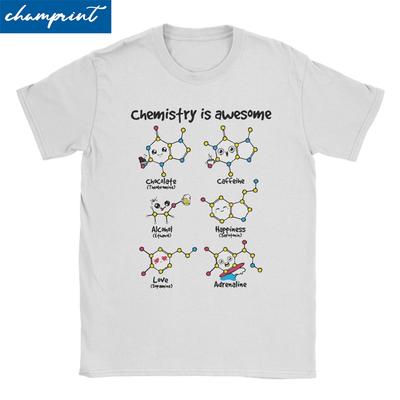 Men Women's T-Shirt Chemistry Is Awesome Unique 100% Cotton Tees Short Sleeve T Shirts Crew Neck Clothing Birthday Present
