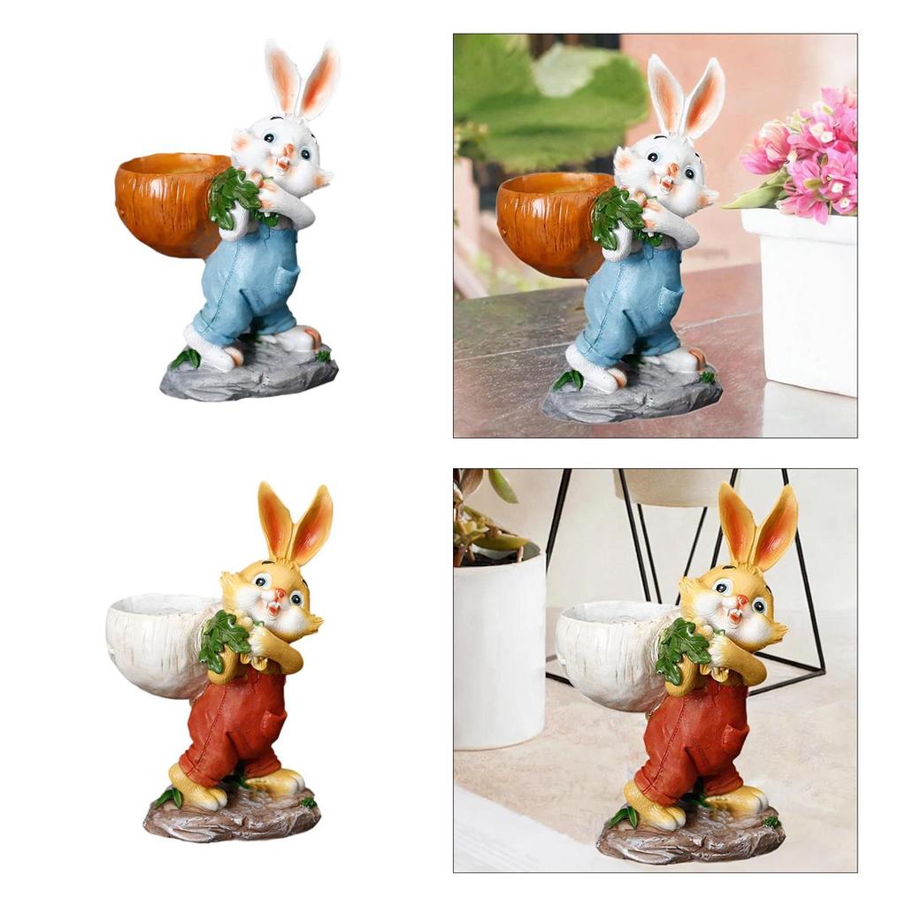 Easter Figurine Garden Flower Pot Cute Vase Container Decorative Flower