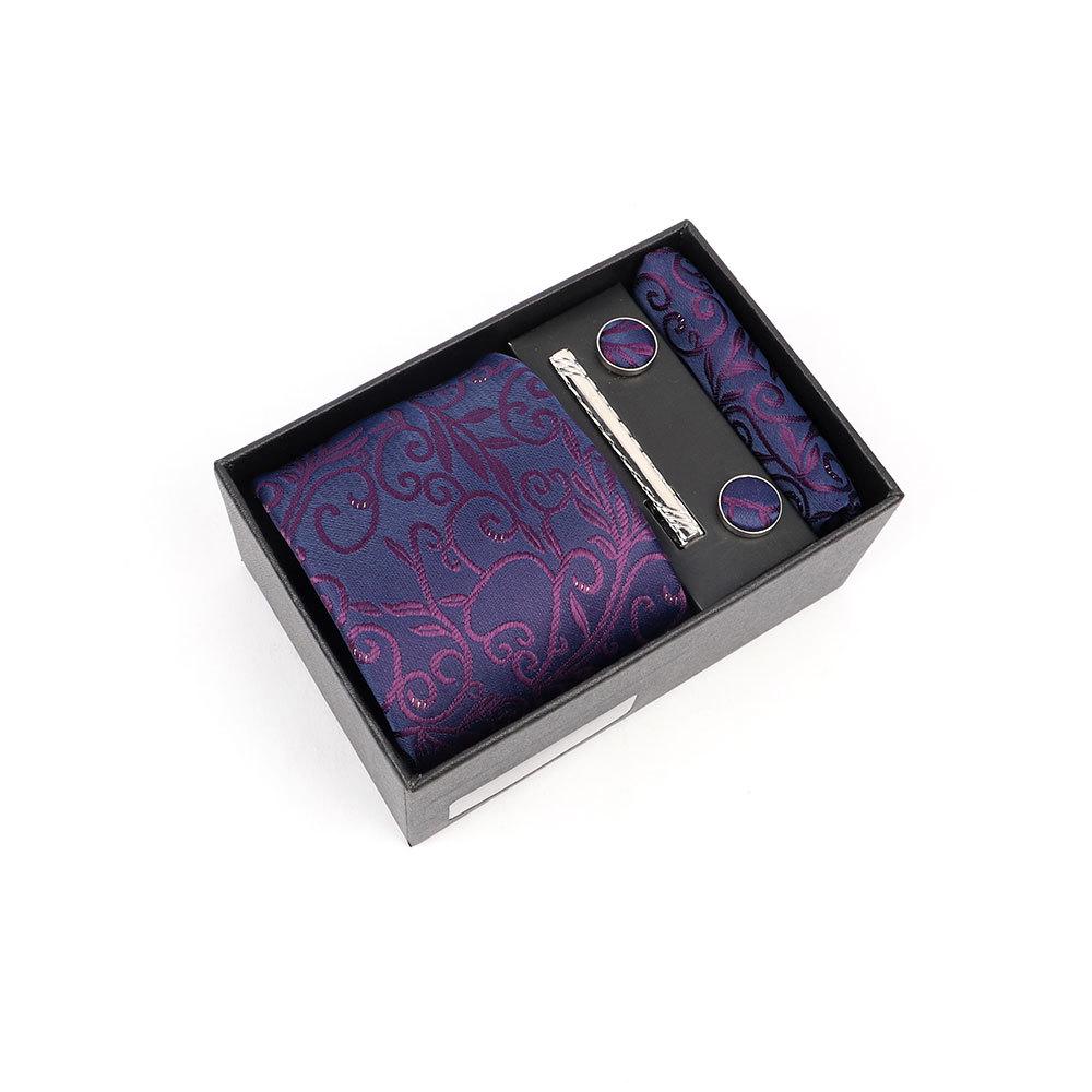 Luxury Men's Tie Gift Box with High-End Jacquard Embroidery