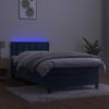 Maison Exclusive - Sommier à lattes de lit avec matelas et LED Bleu foncé 90x200cm