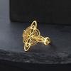 Skyrim Amulet Witch Knot Ring Stainless Steel Witchcraft Women Men Finger Rings Celtics Knot Protection Jewelry Gift New In