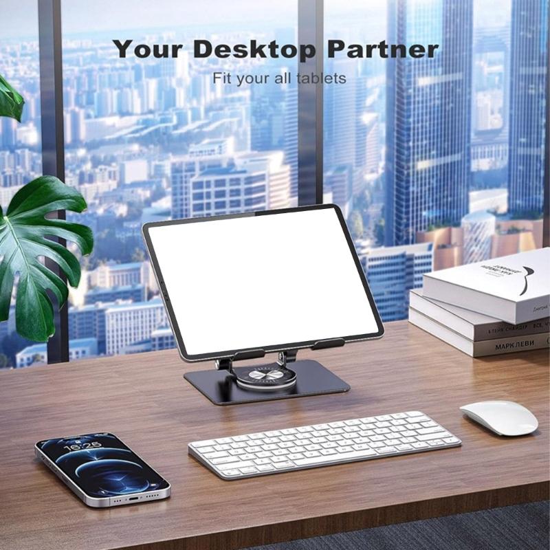 Tablets Stand Bracket Desk Adjustable Tablets Bracket Foldable 360 Degree Rotatable Desktop Laptop Bracket for Laptop