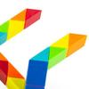 72 Klocki Puzzle Twist Zabawki Plastik ABS Edukacyjny Twist Wąż Kostka dla Dzieci