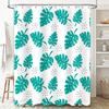 Bright Green Monstera Leaves Shower Curtain Perfect Addition for Your Bathroom Decor Easy Installation, Machine Washable Fabric,