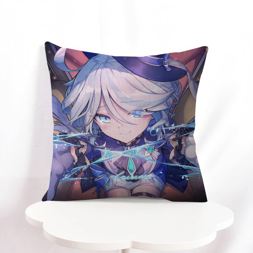 F-Furina Cartoon Pillow Cover Sofa Cushion Cover Home Room Decoration Children Gift