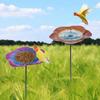 Gartendekoration Eisen Vogelhäuschen zum Stecken Große Kapazität Praktische Vogelfutterschale Langlebig Blumenförmige Vogeltränke Vogelbad