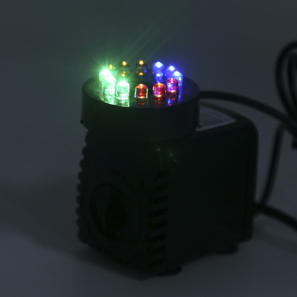 Submersible Fountain Pump With LED Light   Light for Water Feature Aquarium Fish   Home Decoration Fountain