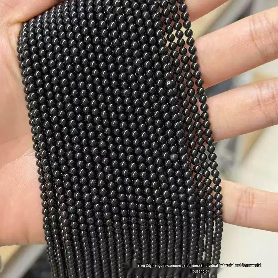 Natural A Grade Black Spinel Round Beads, 2/3/6mm, Loose Beads for Stringing.
