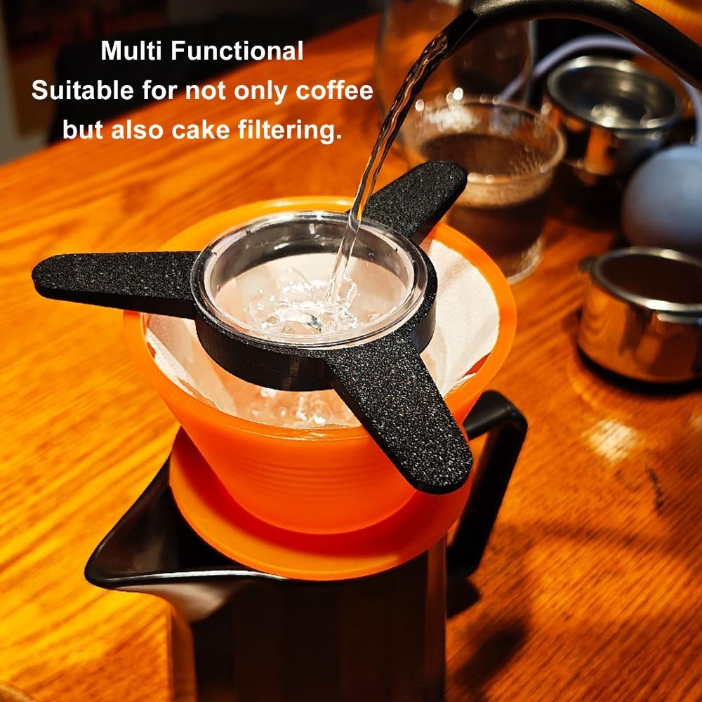 Sturdy PP Material Pour Over Coffee Dripper Reusable Coffee Filter Cone Home Kitchen